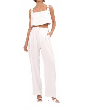NonChalant Label Cruz Crop Top - White
