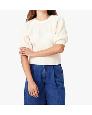 Habitual Puff Raglan Sleeve Top - White