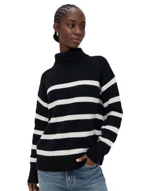 Alex Mill Nottinghill Striped Turtleneck Sweater - Black