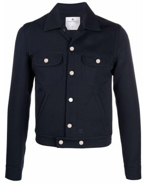 Courreges Twill Trucker Jacket - Blue