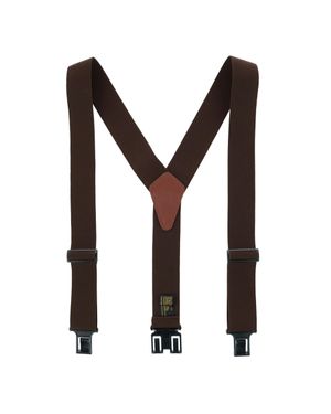 Perry Suspenders Elastic 2 Inch Wide Hook End Suspenders (Tall Available) - Brown