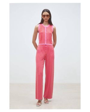 Suncoo Jonas High Rise Pant - Red