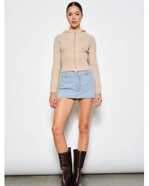 Pretty Garbage Renee Zip Cardigan - White