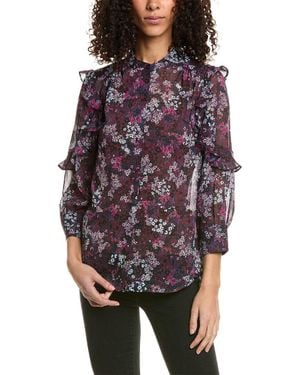Ted Baker Semi-Sheer Blouse - Red