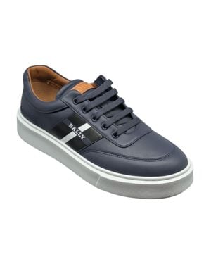 Bally Coby 6310055 Ink Lamb Leather Sneakers - Blue