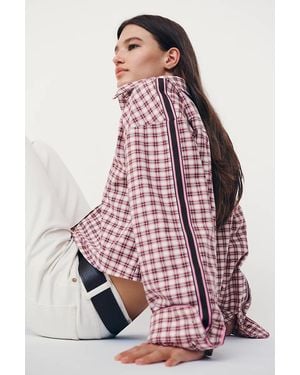 Maeve Cropped Buttondown Shirt - Pink