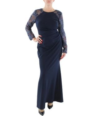 Eliza J Sequined Formal Evening Dress - Blue