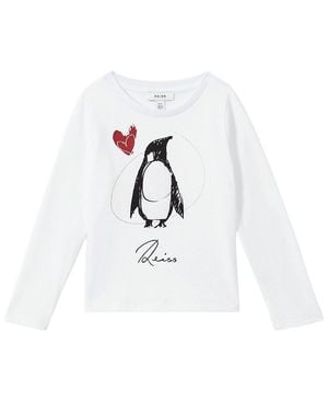 Reiss Marli Novelty Jersey Top - White