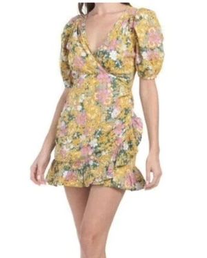 Rahi Petra Retro Faux Wrap Dress - Multicolor