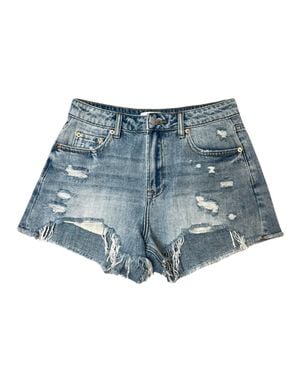 8apart Bella Distressed Shorts - Blue