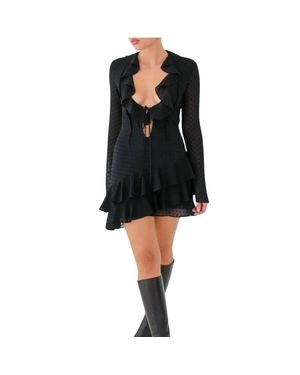 Rumored Waterfall Mini Dress - Black