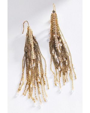 By Anthropologie Tassel Earrings - White