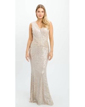 FRANK LYMAN Sequin Maxi Dress - White