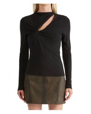 ENA PELLY Angel Twist Long Sleeve Top - Black