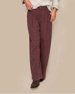Suncoo Jim Straight Leg Pant - Brown
