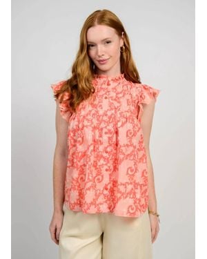 Ivy Jane Pretty Paisley Cap Sleeve Top - Pink