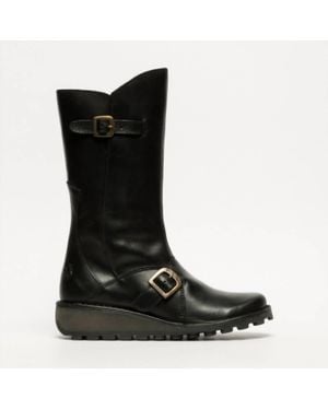 Fly London Mes 913 Leather Boot - Black