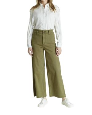 OAT New York High Rise Wide Leg Jeans - Green