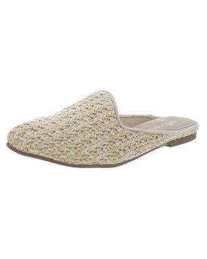 Sun & Stone Ninna Faux Suede Pointed Toe Mules - Natural
