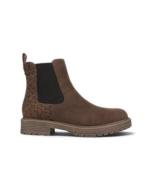 Blowfish Leopard Faux Suede Chelsea Boots - Brown