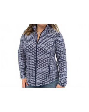 Lulu-B Loop Long Sleeve Zip Jacket - Blue