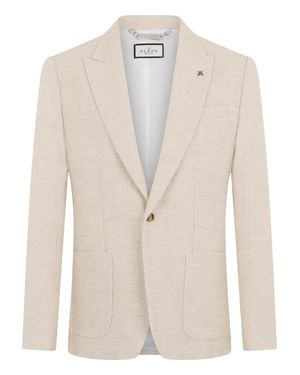 Philipp Plein Linen Blazer Gigolo Fit - Natural
