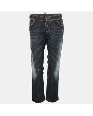 DSquared² Washed Denim Chain Link Jeans - Gray