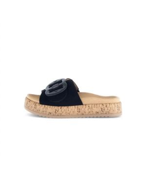 Gabor Open Toe Slip On Sandals - Blue