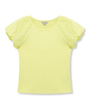 Habitual Tucked Puff Sleeve Top - Yellow