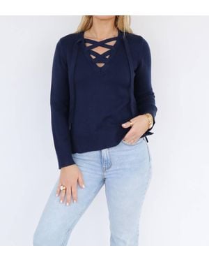 BURGESS SWEATERS Saylor Long Sleeve Top - Blue