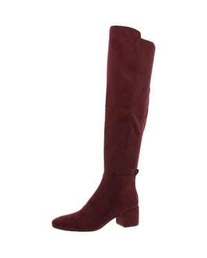 MICHAEL Michael Kors Faux Suede Tall Over-The-Knee Boots - Red