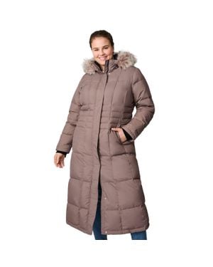 Free Country Plus Size Full Length Splendor Down Jacket - Brown