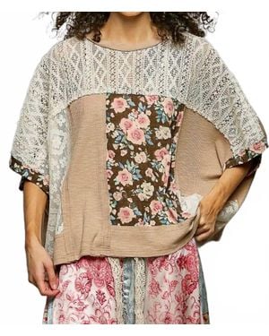 Pol Floral Lace Top - Multicolor