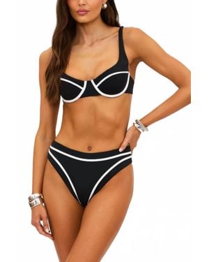 Beach Riot Jemma Mid Rise Bikini Bottom - Black