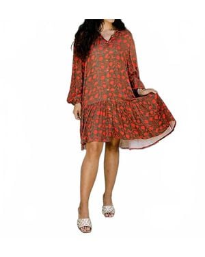 Layerz Clothing Tatum Long Sleeve Dress - Brown