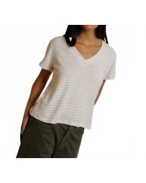 PERFECTWHITETEE Elliot Brushed V-Neck Tee - Brown