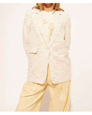 John + Jenn Elio Coastal Tweed Jacket - Natural
