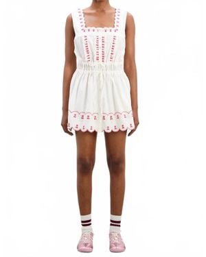Damson Madder Amaya Mini Dress - White