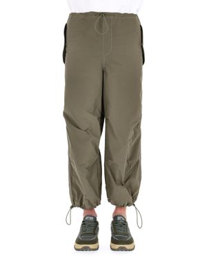 Autry Nylon Scrub Over Fit Pants - Green