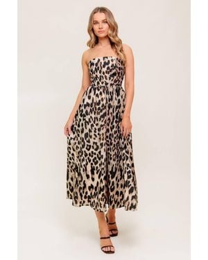 TRUEDAMES Flutter Glow Ballet Woven Midi Dress - Natural