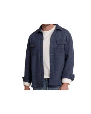 Southern Tide Fairwood Quilted Knit Shacket - Blue