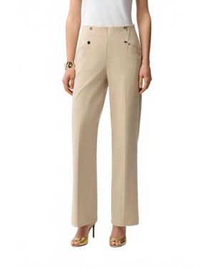 Joseph Ribkoff High Waist Wide Leg Sailor Pants - Natural