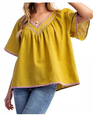 Easel Boho Top - Yellow
