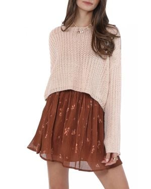 Sadie & Sage Last Dance Please Mini Skirt - Brown
