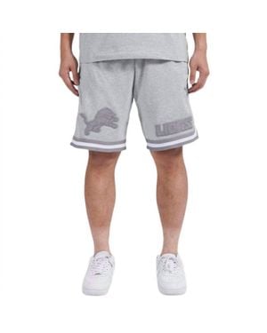 Pro Standard Detroit Lions Triple Tonal Shorts - Gray