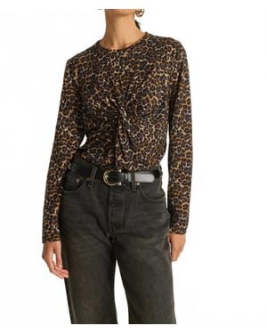 Nation Ltd Marion Twist Front Tee - Brown