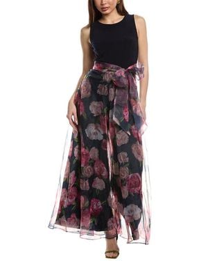 Eliza J Organza Jumpsuit - Purple