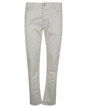 Jacob Cohen Super Slim Fit Stretch Denim Jeans With Contrasting Label - Gray