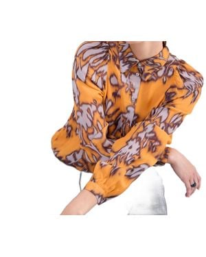 Summum Button Dwon Blouse - Orange