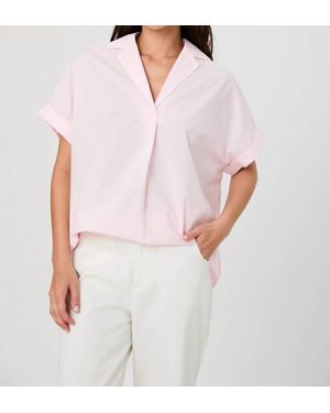 French Connection Poplin Collared Top - White